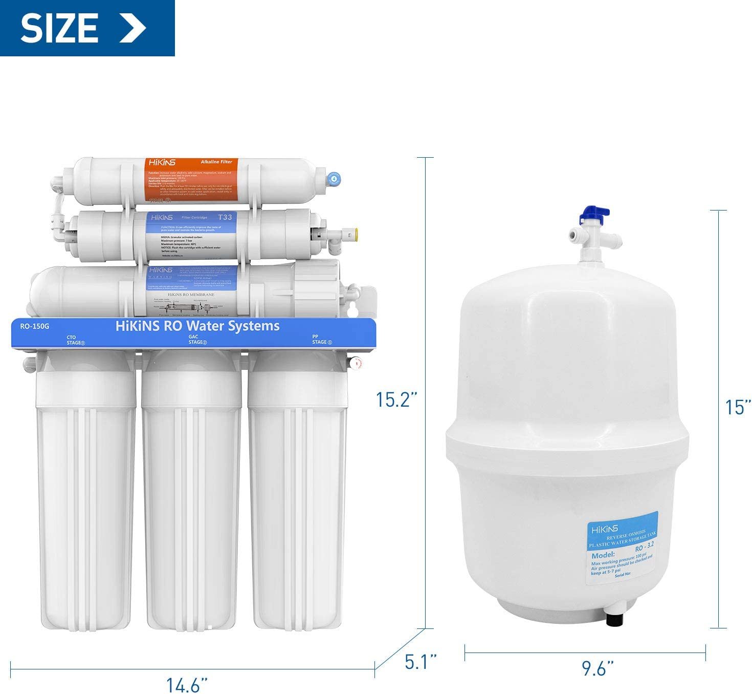 Système de filtrage d'eau HiKiNS 150gpd