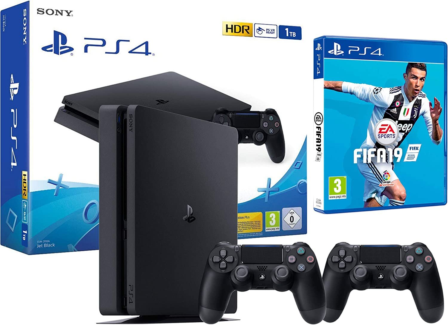 Console Playstation 4 Noir Slim 1To