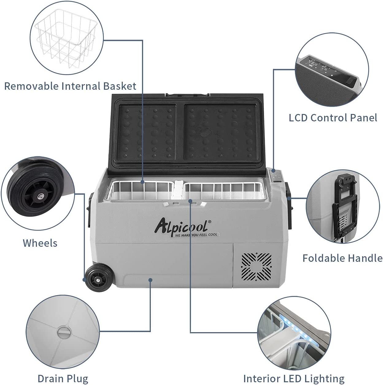 Alpicool T36 36L Glaciere Électrique à Compression