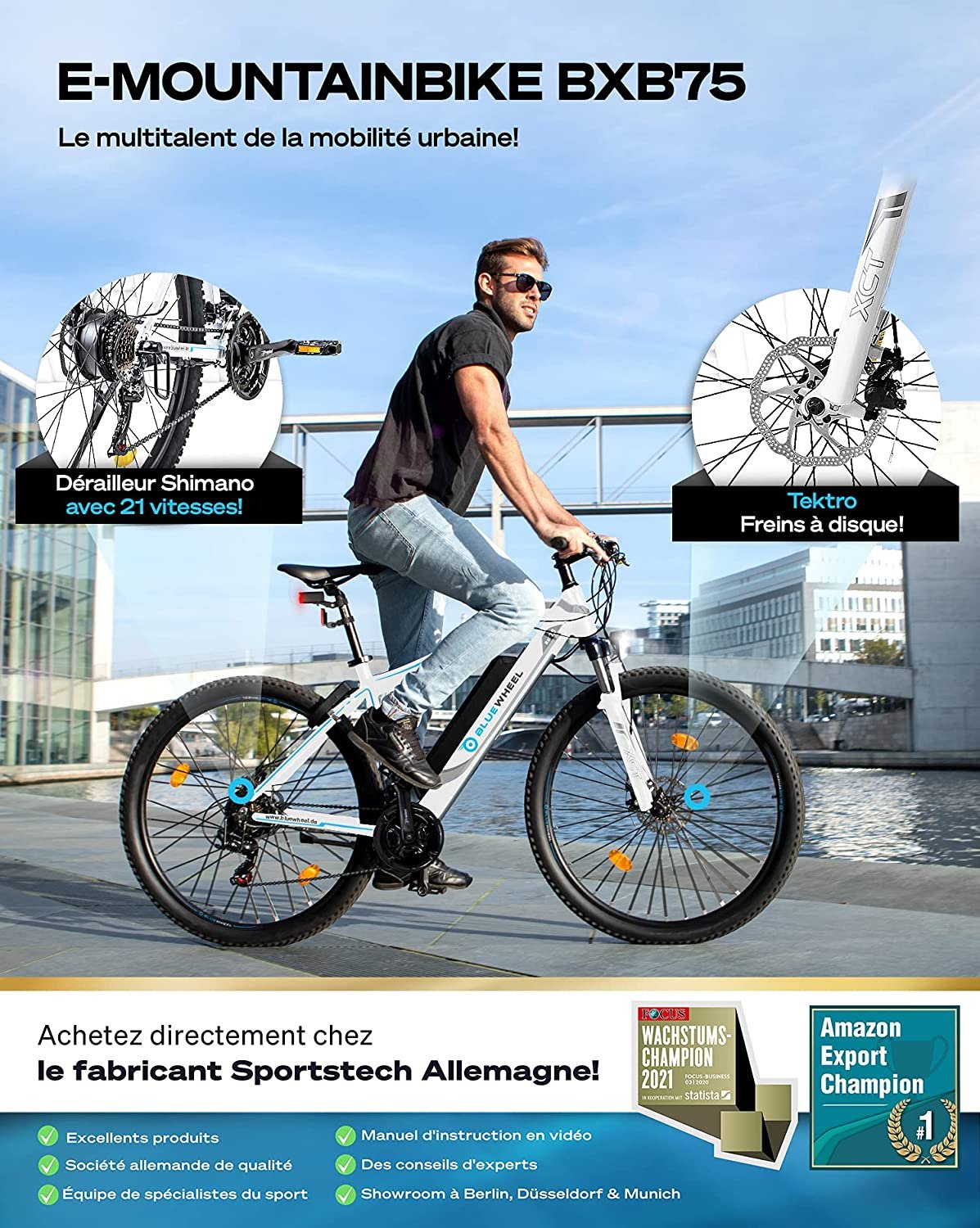 Bluewheel e-Bike 27,5 VTT électrique
