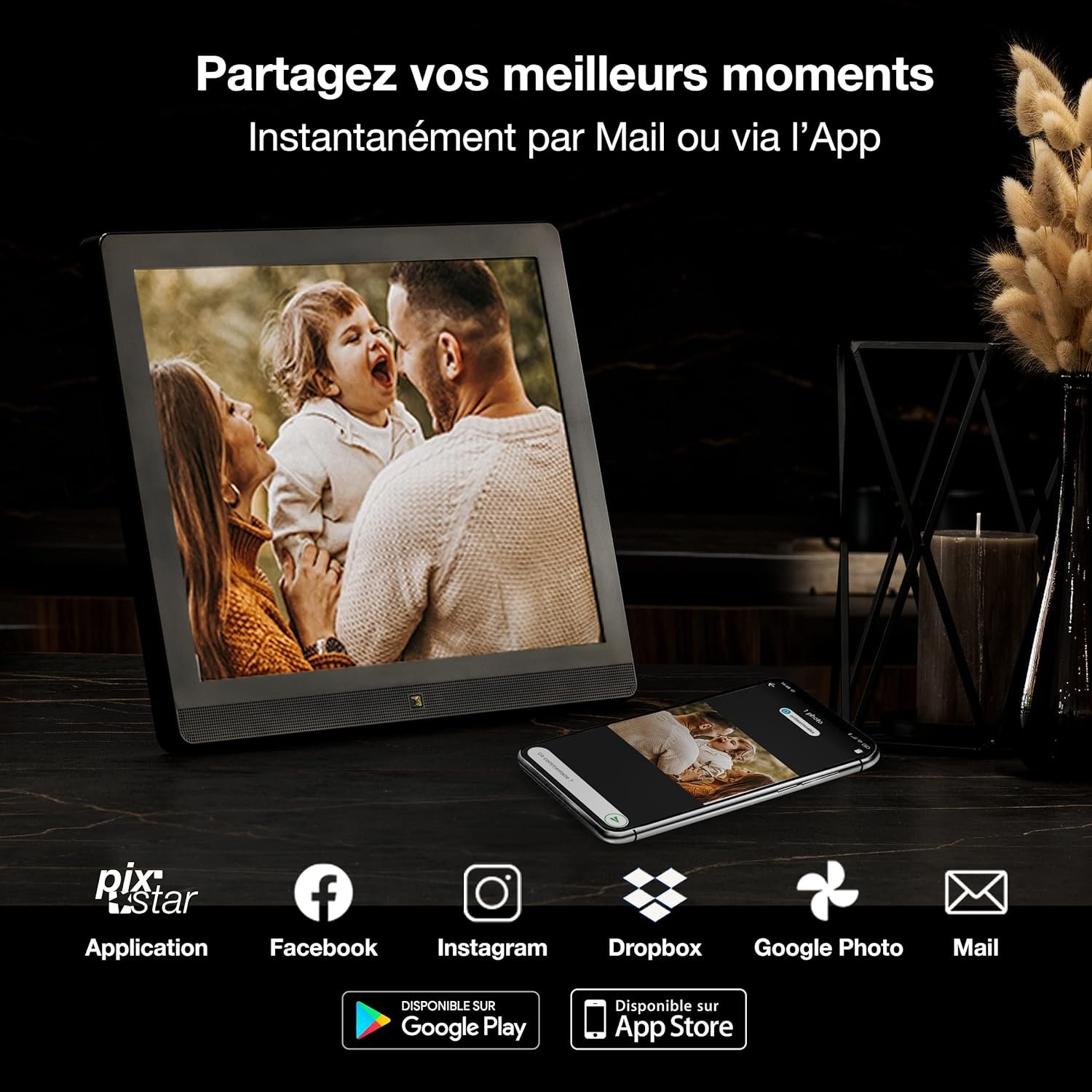 Pix Star Cadre Photo Numérique WiFi