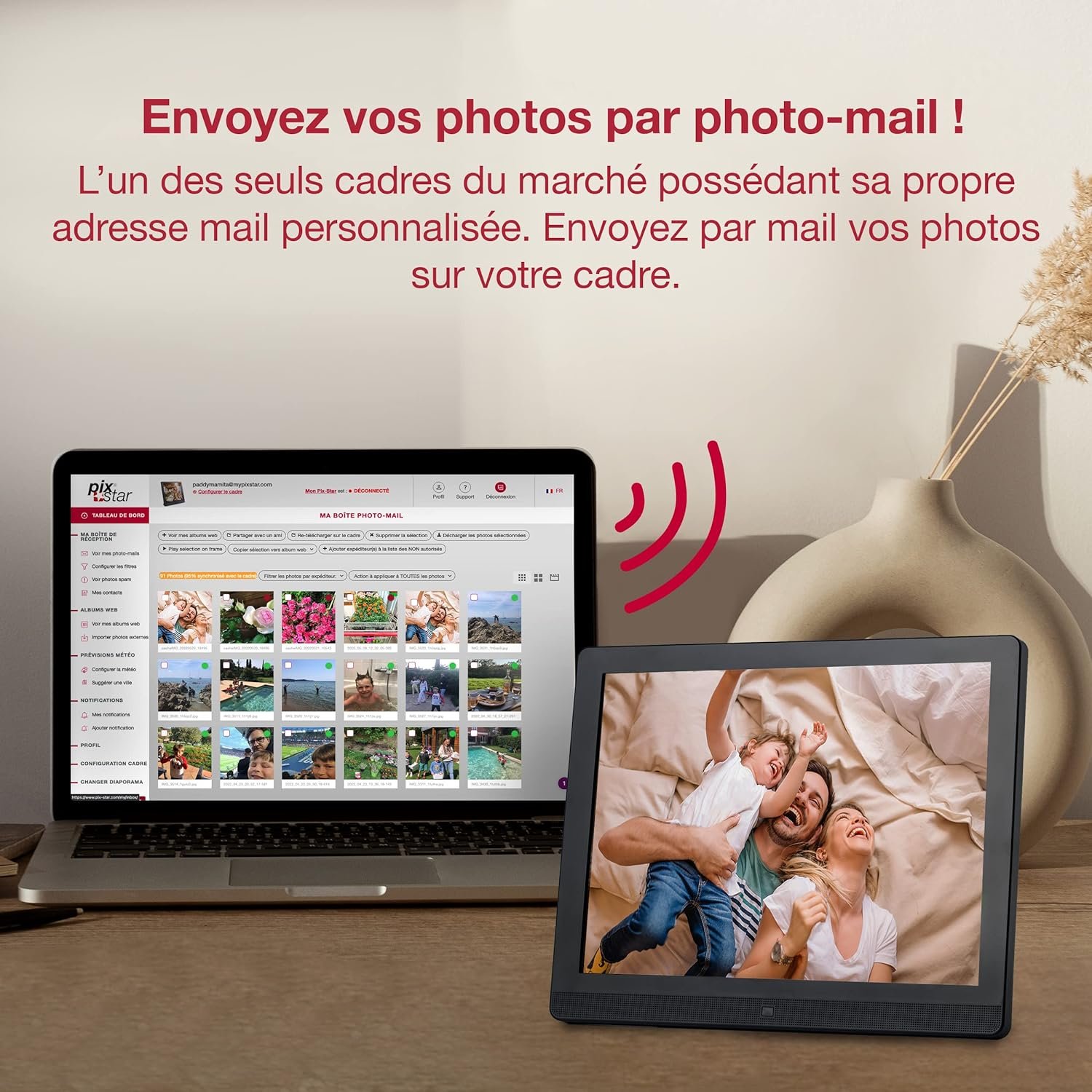 Pix Star Cadre Photo Numérique WiFi