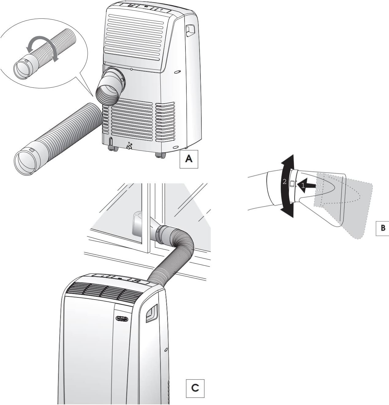 De'Longhi Pinguino PAC N82 ECO, Climatiseur Mobile Silencieux,